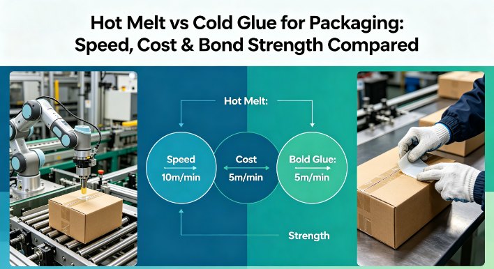 Hot Melt vs Cold Glue for Packaging: Speed, Cost & Bond Strength Compared (2026)