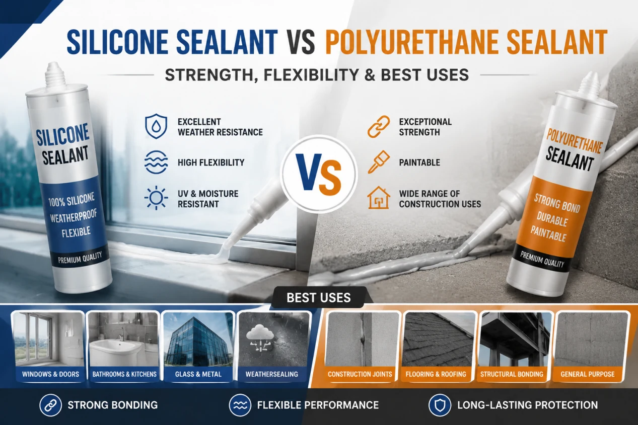 Silicone vs Polyurethane vs Mastic Sealant: 8-Property Comparison (2026)