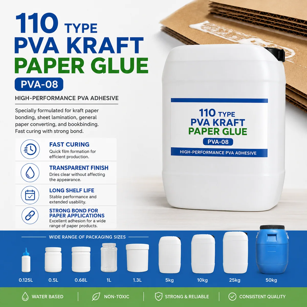 110 Type PVA Kraft Paper Glue