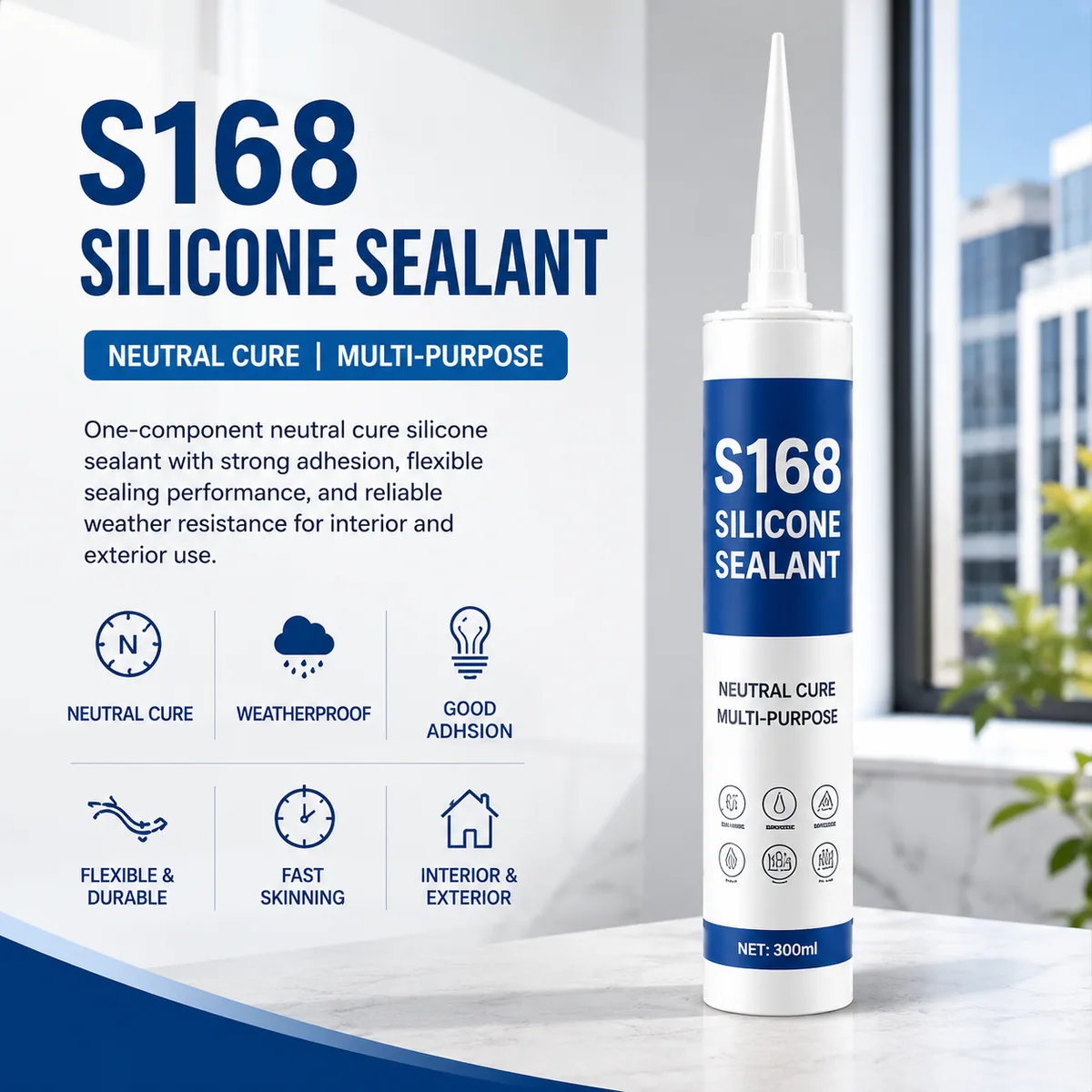 S168 Weather-resistant Silicone Sealant