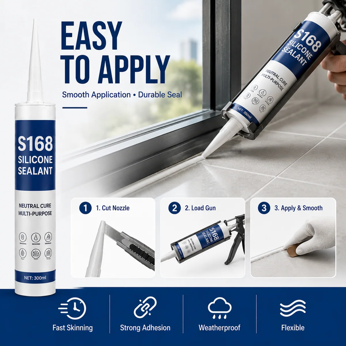 S168 Weather-resistant Silicone Sealant