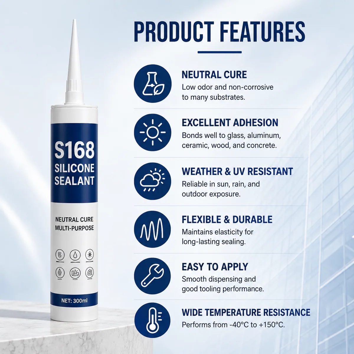 S168 Weather-resistant Silicone Sealant