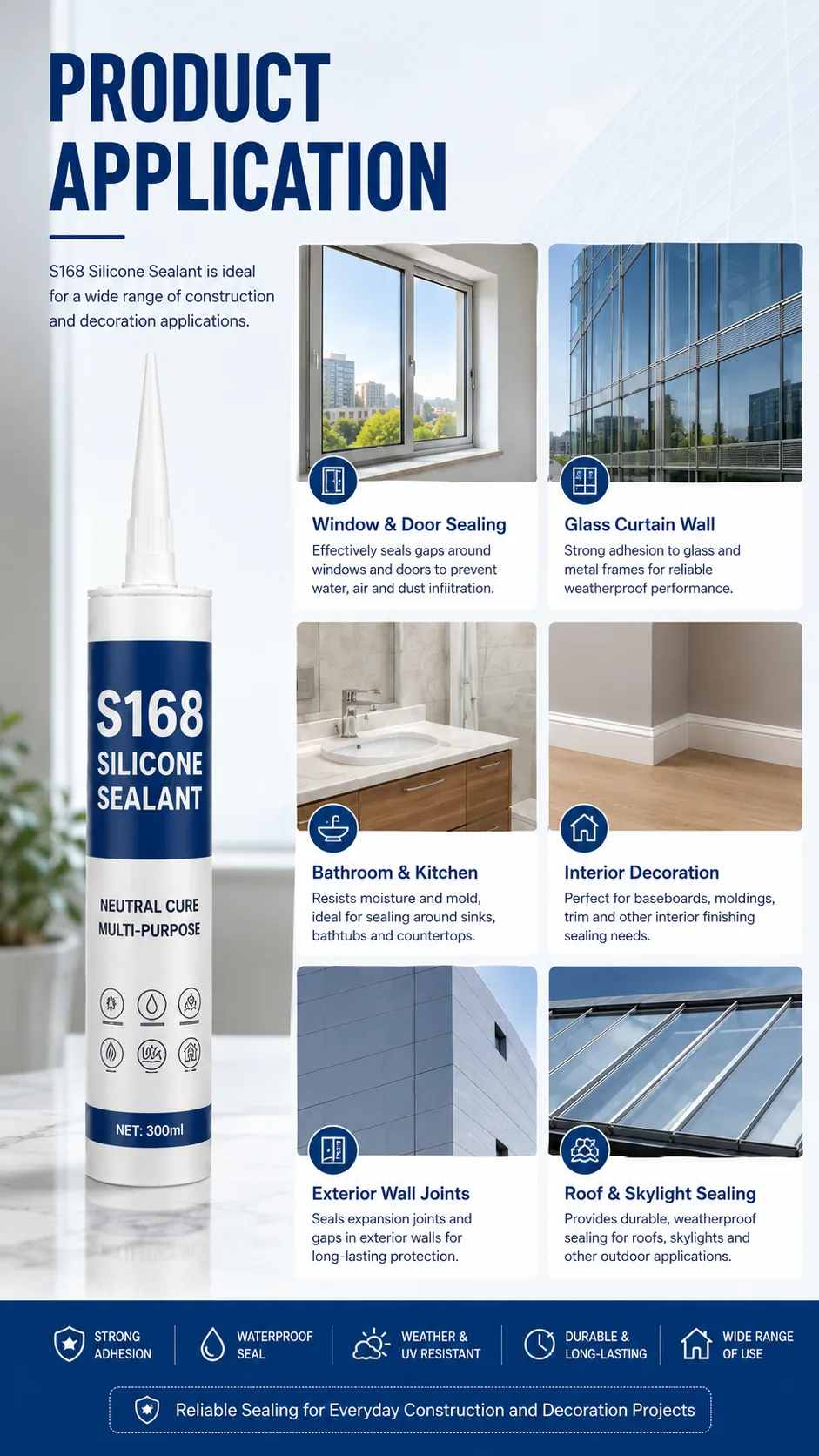 S168 Weather-resistant Silicone Sealant
