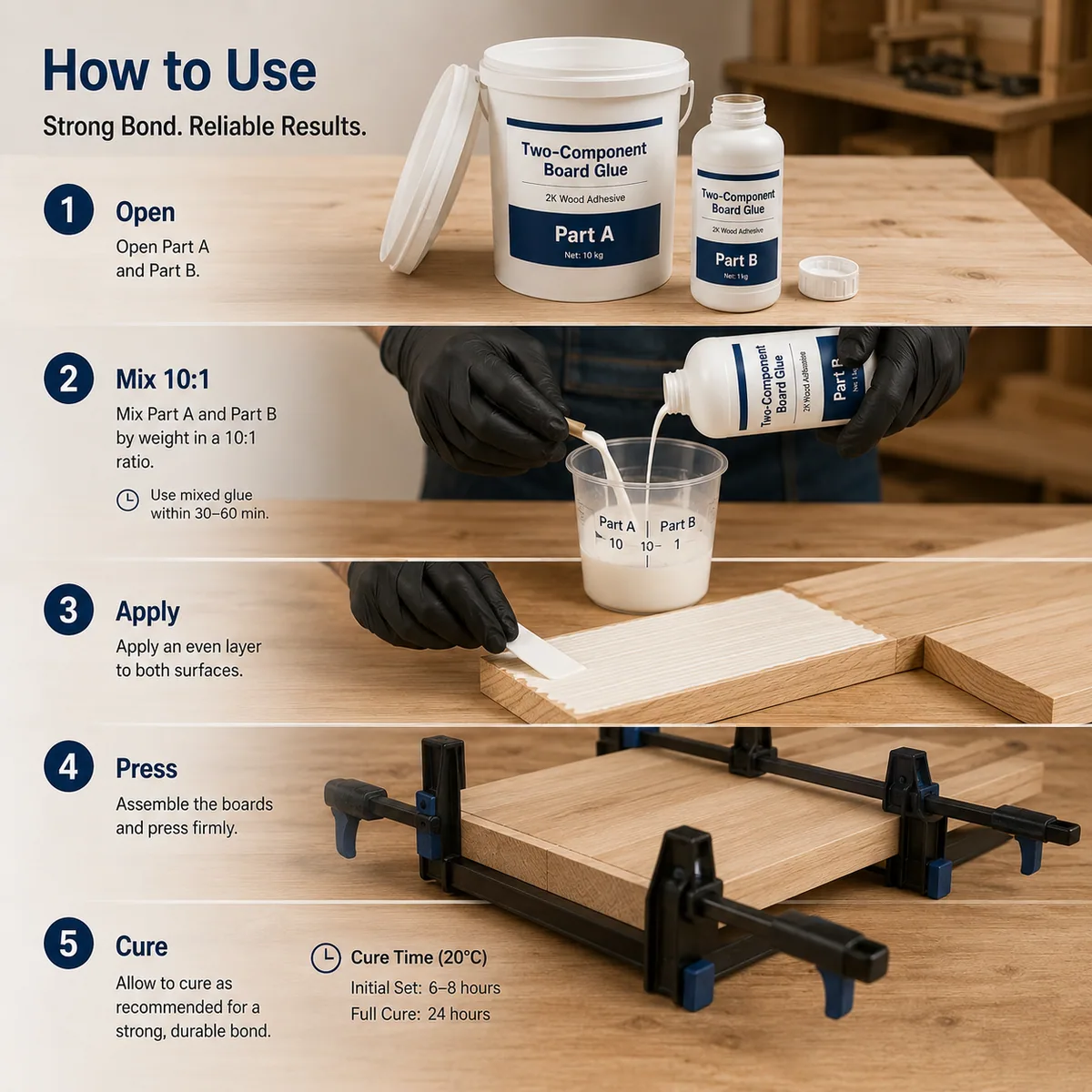 Two-component Wood Splicing Glue