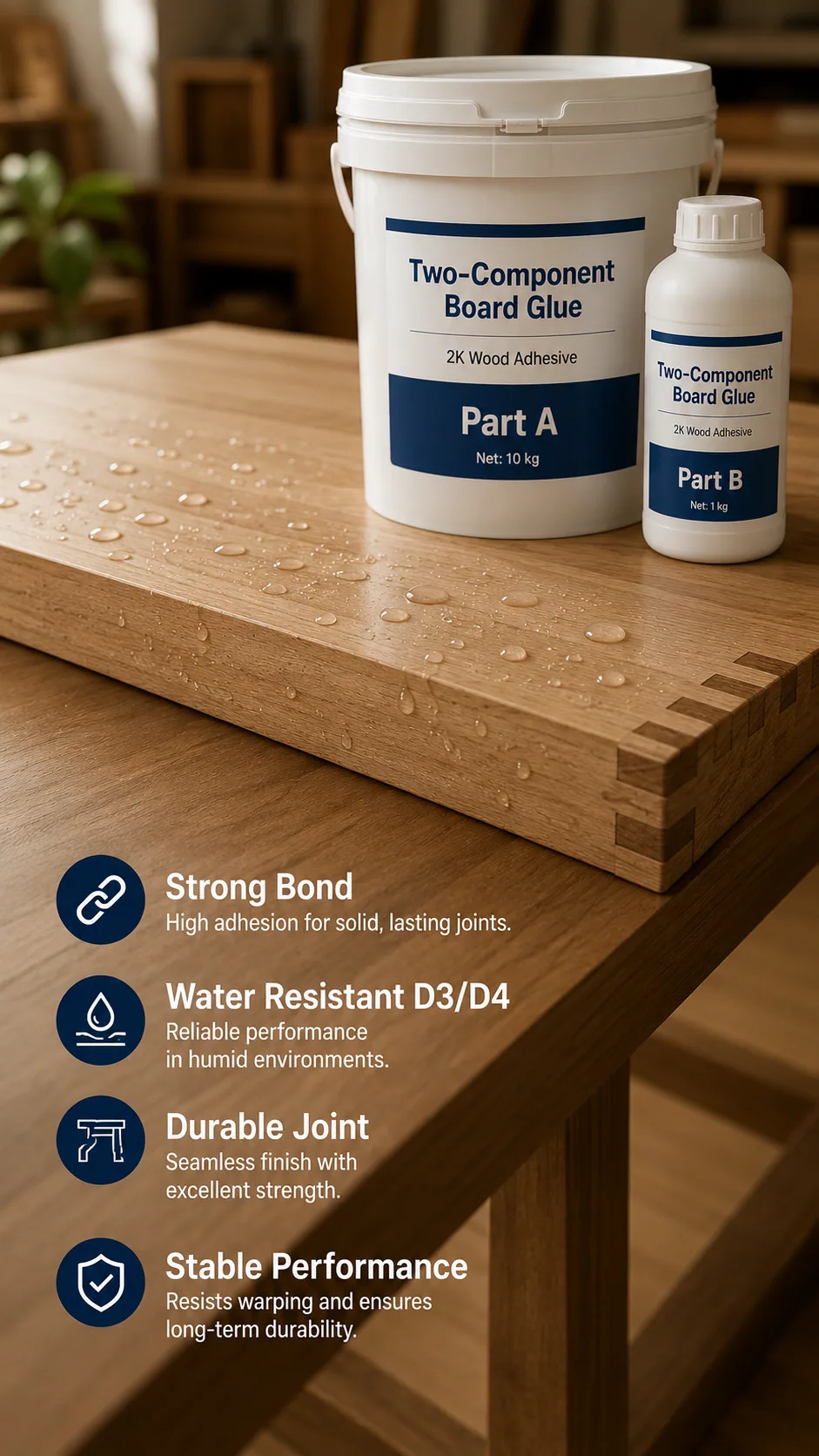 Two-component Wood Splicing Glue