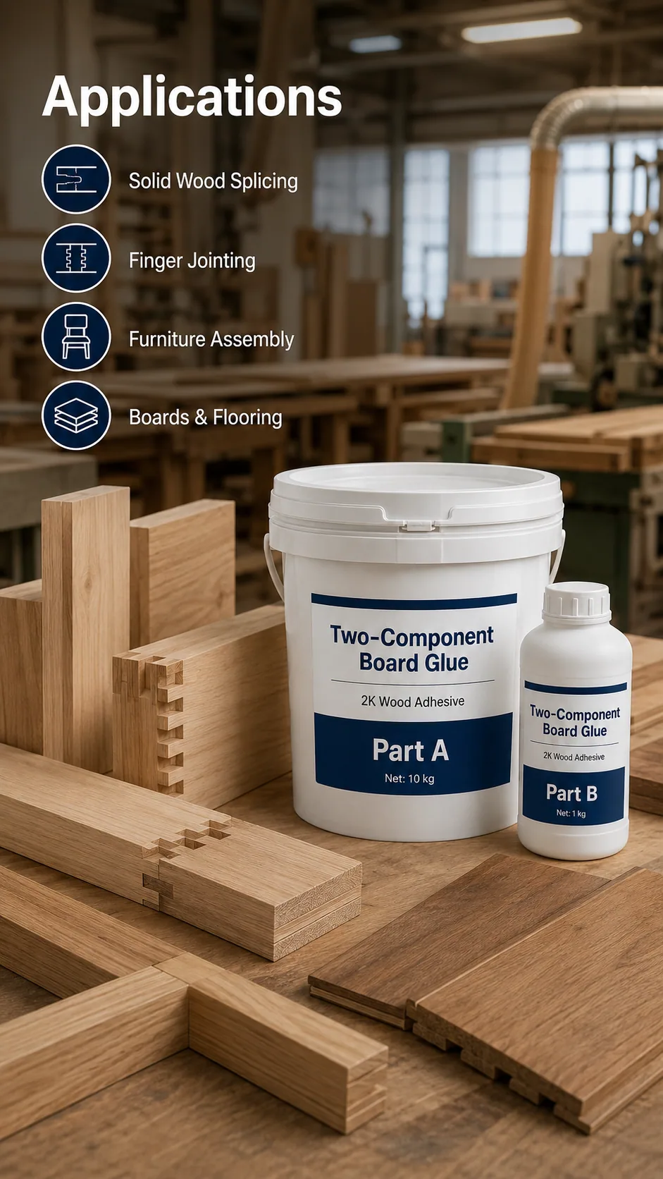 Two-component Wood Splicing Glue