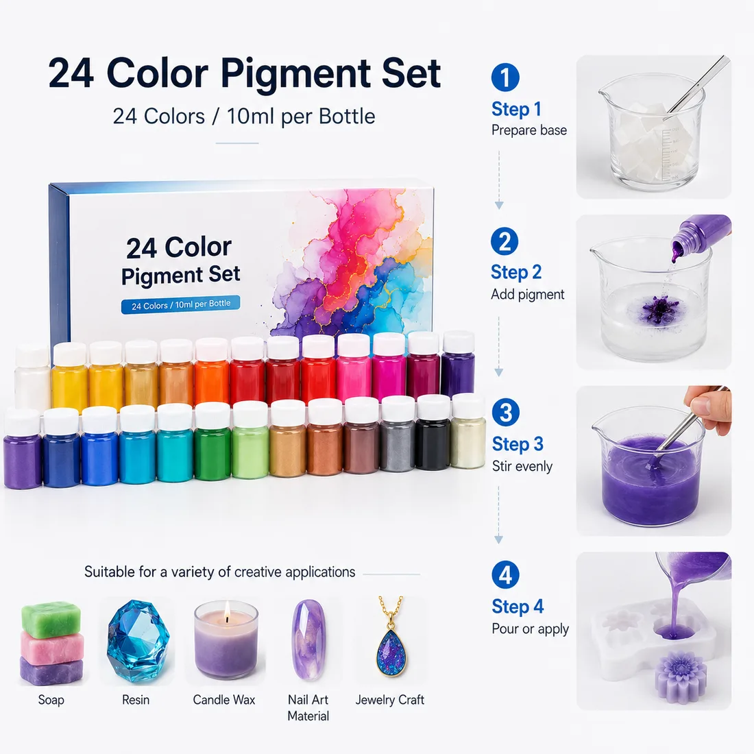 24 Color Pigment Set