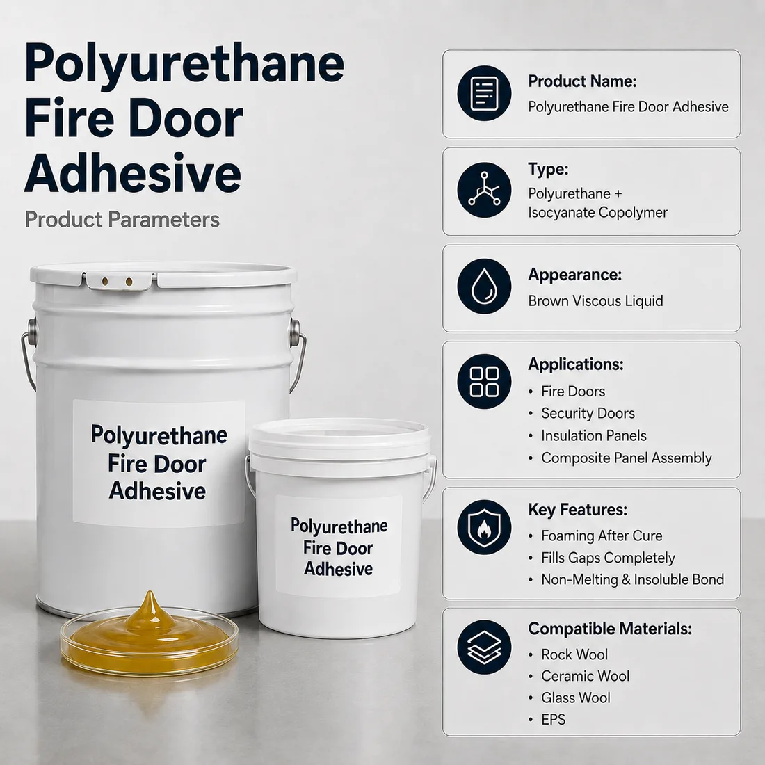 Polyurethane Fire Door Adhesive