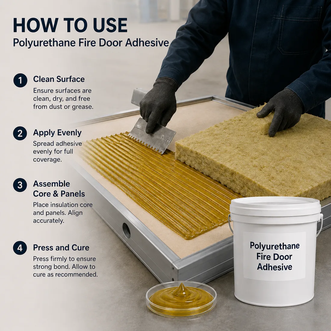 Polyurethane Fire Door Adhesive